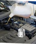 Drift Ready Racing Car Oil Tank Hydraulic Reservoir Cup with Easy Install next to engine, showing precise fluid management.