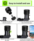 WiFi Electronic Eyepiece For Telescope Camera With 4K Video Recording And One And A Quarter Inch Barrel Easy To Use Wireless Eyepiece Installation Steps