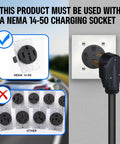 NEMA 14-50 socket compatibility for Top Tier Level Two EV Charger With NACS Connector And NEMA 14-50 Plug For Tesla.
