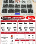 RC Tool Kit 26 Piece Set With Flathead And Phillips Screwdrivers Hex Drivers Pliers Box Wrenches showing 522 screws