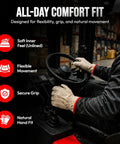 Beefy Leather Work Gloves 12 Pairs Sold By The Dozen, Split Cowhide With Keystone Thumb, in use by worker on forklift