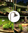 12V Brass Low Voltage LED Pathway Light With G4 Bulb Included Warm White Outdoor Mushroom Landscape Beam For Garden Patio