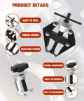 Universal Windshield Wiper Arm Removal Tool Kit With Stainless Steel Wiper Puller showing claw and clamp style pullers.