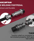 Tig Welding Foot Pedal With Remote Amp Control, 5 Pin, 10 Foot Cable, focus on durable connector design.