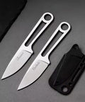 Dope Outdoor Straight Knife With Sheath And Back Clip, 2nd Gen Hiking Knife, personalized blades, black sheath on surface