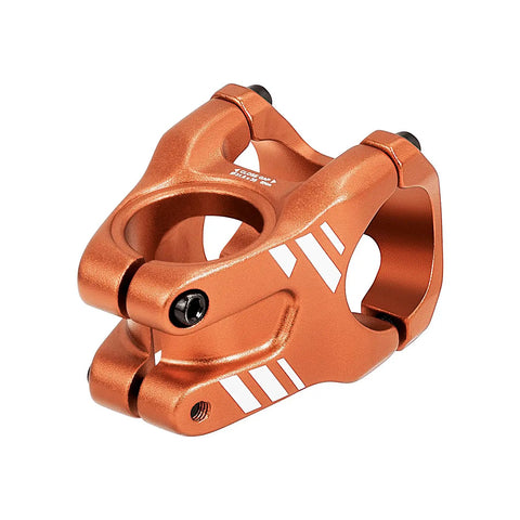 Lightweight Aluminum MTB Stem Shorty For 31.8mm Handlebars And One And One Eighth Inch Steerer CNC Machined 6061 T6 143.5g All Mountain Enduro Downhill Freeride Orange