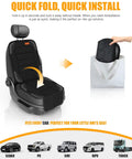 Kid Friendly Car Seat Protector For Child Seats, Waterproof Seat Cover with folding instructions and car compatibility