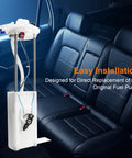 Electric Fuel Pump Assembly With Level Sensor And Sending Unit For 1997 To 2002 Chevy S10, GMC Sonoma, And Isuzu Hombre 4.3L V6 Replaces E3952M Drop In Replacement Fuel Pump Kit installed in car interior.