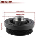Dimensions of Engine Harmonic Balancer Crankshaft Pulley 7 Groove For Nissan Frontier 2005-2019 4.0L V6 And NV1500 NV2500 NV3500