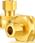 Two Pack Heavy Duty Brass Garden Hose Adapters Set Three Eighths To Three Quarters Of An Inch Female To Female Swivel Compression brass hose adapter