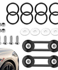 Front And Rear Bumper Quick Release Clips Kit For Most Cars Universal Bumper Fasteners with O-rings, screws, and tabs