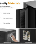 Heavy Duty 36 Inch Locking Metal Storage Cabinet With One Drawer And Adjustable Shelves For Home Garage Office School And Warehouse Durable Steel Scratch Resistant And Easy To Clean showing steel panels and waterproof finish
