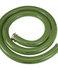 Hella Tough 3 Inch By 15 Foot Water Pump Suction Hose Featuring Anticollapse Reinforced Polymer Wall and Smooth Bore interior twisted in a coil.