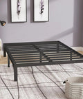 Heavy Duty Bed Support Legs 8 Pack Adjustable Height Center Supports For King Queen Bed Frame Slat Replacement Furniture Glides tough metal bed frame in a modern bedroom setting