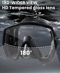 Adult Frameless Scuba Mask With Fabric Strap Tempered Glass Lens Low Volume For Freediving Spearfishing And Snorkeling
