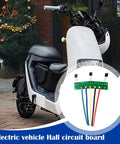 Hefty Duty Hall Effect Sensor Board For Electric Scooters And Trikes Wired 120 Degree PCBA with color-coded wires and sensors.