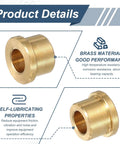 Two-Piece Self-Lubricating Brass Flange Bearing Set Inner Diameter Three Eighths Inch Outer Diameter Five Eighths Inch, brass material details