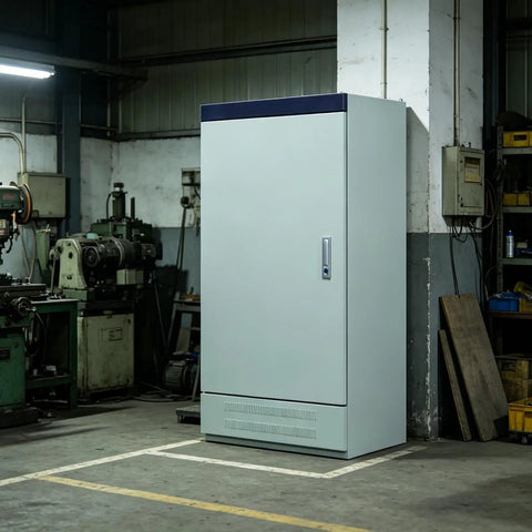 Heavy Duty Outdoor Metal Electrical Enclosure Junction Box Waterproof Floor Standing IP30 Coated Cold Rolled Steel Weatherproof Cabinet For Outdoor Use 120x60x40cm 47x24x16in Rust Resistant Easy Clean Surface Built Tough For The Elements. floor-standing cabinet in workshop
