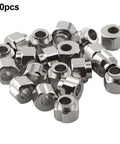 20-pack of steel eccentric spacer nuts with 5mm bore, designed for smooth motion control on Ender 3 printers.