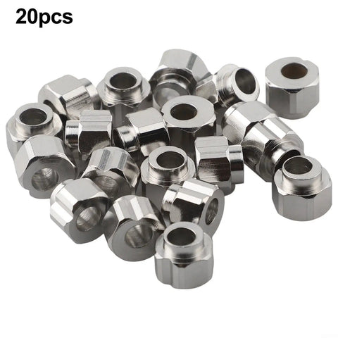 20-pack of steel eccentric spacer nuts with 5mm bore, designed for smooth motion control on Ender 3 printers.