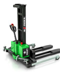 Heavy Duty Electric Walking Pallet Stacker Packs Rock Solid Two Thousand Two Hundred Pound Muscle For Smooth Operator Handling and Zero Hassle Material Moves To Keep Your Warehouse Running Smoothly.