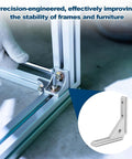 8Pcs L Shape Corner Bracket Set For 2020 Series Aluminum Extrusion, Zinc Alloy Panel Mount Inside Joint Connector installed on frame