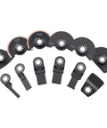 All In One 14 Piece Jobmax Multi Tool Accessory Kit with cutting and grinding blades for tile, wood, and metal projects AC24J14