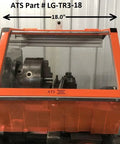 Metal Lathe Guard Hinged Chuck Shield For Up To 12 Inch Chucks, 18 Inch Wide OSHA Compliant Safety Shield installed on lathe