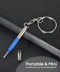 3 In 1 Eyeglasses Screwdriver Keychain Repair Kit With Small Phillips, Flathead And Nut Driver Bits For Eyeglasses, Sunglasses, Jewelry