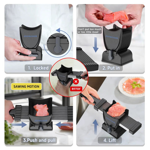 Top Shelf Manual Meat Slicer For Fresh Boneless Beef And Chicken Effortless Meal Prep Routine 2Mm Or 4Mm Adjustable Cutter Blades Durable Gray Build Kitchen Flex Tool