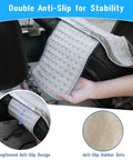 Cooling Butter Soft Ice Silk Golf Cart Seat Cover With Four Pockets Universal Fit For EZGO Yamaha Club Car showing anti-slip design and rubber dots.