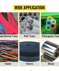 Wide variety of heat shrink tubes, PVC tubes, fiberglass tubes, cables, velcro, and sheets for VgtHK Automatic Heat Shrink Tube Cutter.