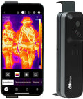 Wireless Thermal Imaging Camera For Android And iOS Smartphones With 512x384 Super Resolution and 256x192 IR Vision next to phone