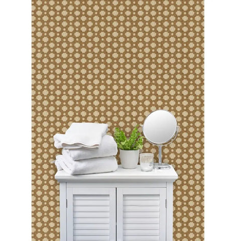 Premium Moroccan Wallpaper Roll With Matte Linen Texture And Hella Durable Non Toxic Finish For Busy Spaces in brown tone