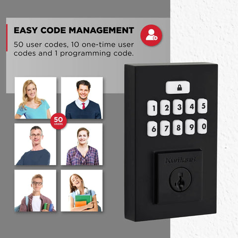 Built Heavy Duty Keyless Entry Electronic Keypad Deadbolt With Auto Lock Mode And Custom User Codes In Matte Black Contemporary Finish For No Hassle Home Security