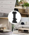 Adjustable Furniture Legs 4 Pcs Leveling Feet For Bed Sofa Coffee Table Cabinet Black 46mm Bottom Diameter 57.2mm Top