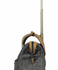 Side view of Underseat Carry-On Luggage For Women, 15 Inch Lightweight Bag With 2 Spinner Wheels, Small Nylon Briefcase Style