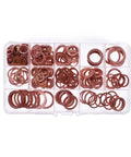 Premium Copper Washer Set 280 Pcs Solid Flat Washers Across 12 Sizes Pro Grade SAE Fit For Industrial And Electrical Projects