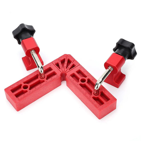 90 Degree Positioning Plastic Right Angle Clamp For Woodworking With 120mm Scale And Complete Accessories close-up view