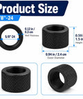 Five eighths by twenty four thread protector cap size details including wall thickness and outer diameter for LR308 rifles.