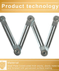 4 Pack Glider Bearing Arm Bracket Hardware Rocker Replacement Parts, 9 Inch Long, 7.5 Inch Center-to-Center Mounting Holes, 1/4 Inch Bolt Holes, Galvanized Silver Finish, Durable, Easy Install Replacement Kit, steel plate arms