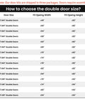 White Double Barn Door Kit With Twelve Foot Sliding Hardware 72 By 84 Inches size chart with various door dimensions