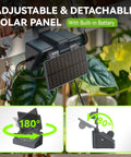 Programmable Solar Drip Irrigation System For Indoor Houseplants with adjustable solar panel and built-in battery
