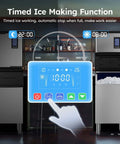 Commercial Ice Machine Delivers 850 Lbs Per Day, 460 Lbs Ice Storage, Heavy Duty Ice Maker with digital timer display.