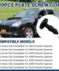 20Pcs Engine Bay Trim Panel Cover Plate Screw Clips Replacement For Cayenne 2003-2006 And 2008-2010 Fits 95557271000
