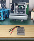 Heavy DC To DC Step Up Converter Boosts 12V Or 24V Straight To 48V Output At 5A IP68 Waterproof with wires on a countertop.