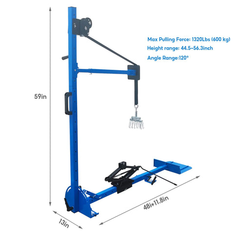 Heavy Duty 3 In 1 Auto Body Dent Repair Kit With 1320 Lbs Pulling Power for Fenders Doors and Rocker Panels, side view