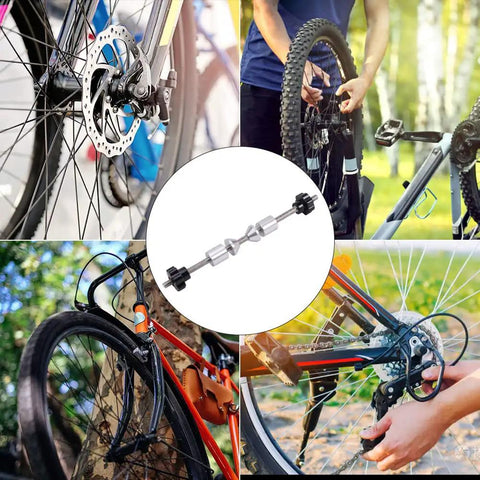 Thru Axle Adapter For Truing Stands, Pro Grade Quick Install Wheel Truing Tool For 12mm 15mm 20mm, Fits Front Rear 135mm Hubs