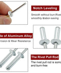 Close-up of 100 Pcs Aluminum Blind Rivets Dome Head Pop Rivets Three Sixteenths Inch By One Inch for metal work usage details.