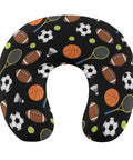 Women Memory Foam U Shaped Neck Pillow For On The Go Comfort Portable Travel Pillow with sports pattern design